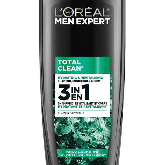 L'Oréal Paris Men Expert Total Clean 3-in-1 Shampoo, 375ml product detail