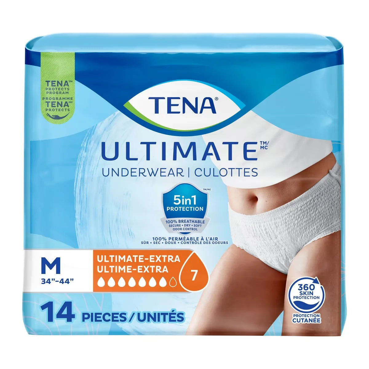 Tena Incontinence Underwear for Women, Ultimate Absorbency, Medium, 14 Count alternate view