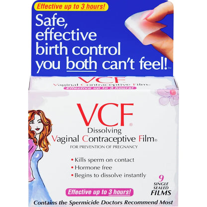 Vcf Vaginal Contraceptive Film 9 count front package