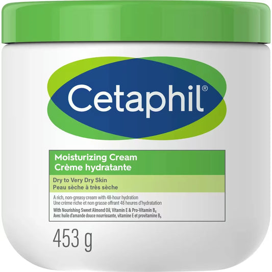 Cetaphil Moisturizing Cream - Hydrating Moisturizer for Dry to Very Dry, Sensitive Skin, Provides 48-Hour Hydration front package