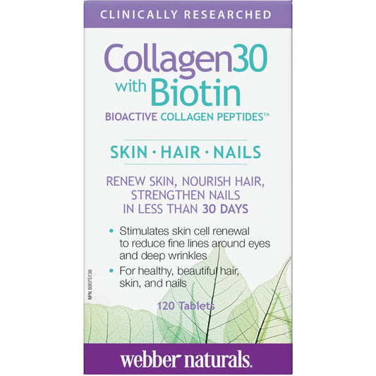 Webber Collagen30® with Biotin Bioactive Collagen Peptides front package