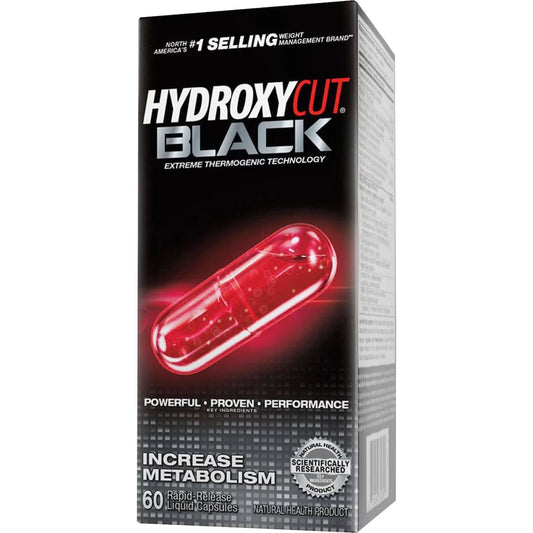 Hydroxycut Black Extreme Thermogenic Technology Liquid Capsules front package