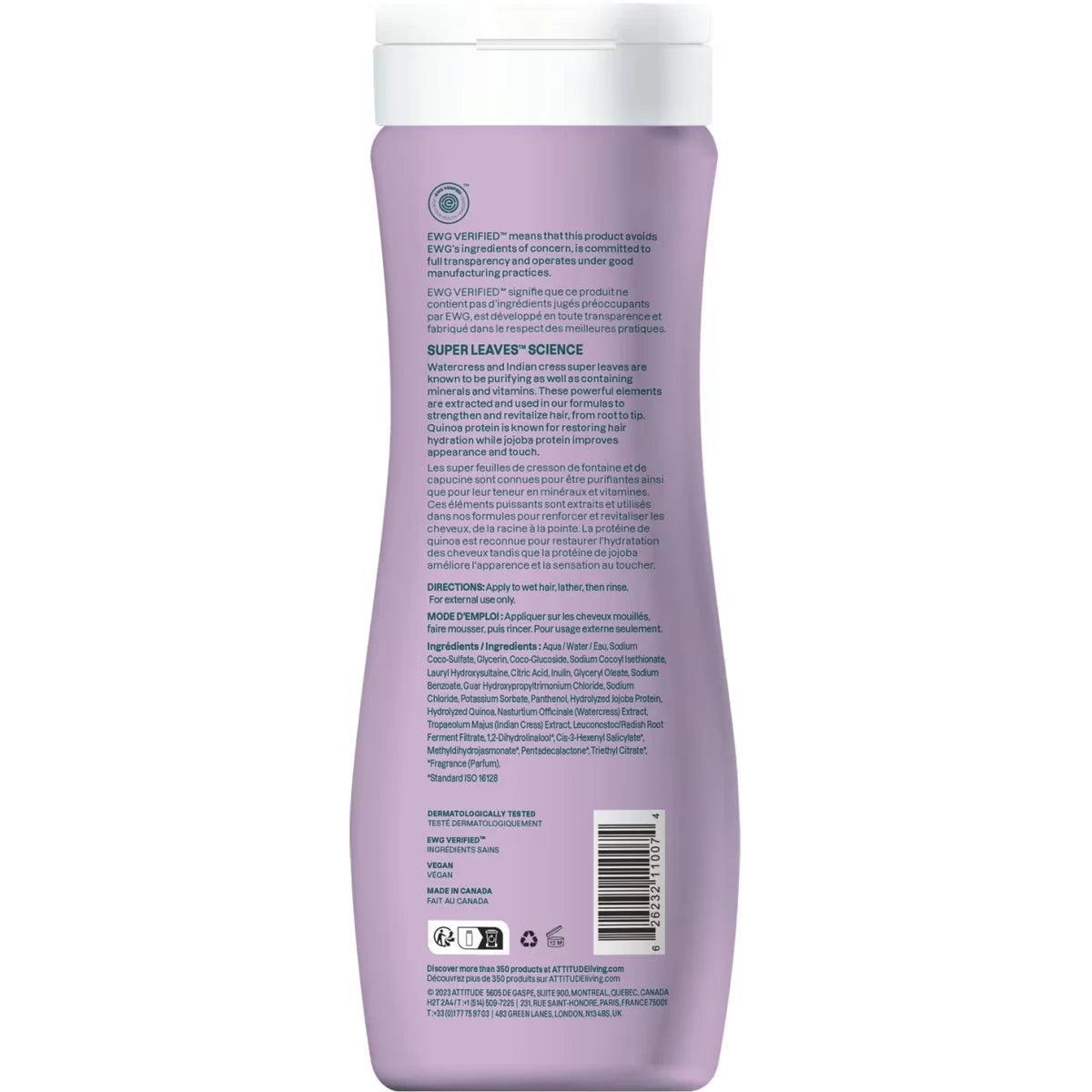 Attitude Super Leaves Shampoo - moisture rich product detail
