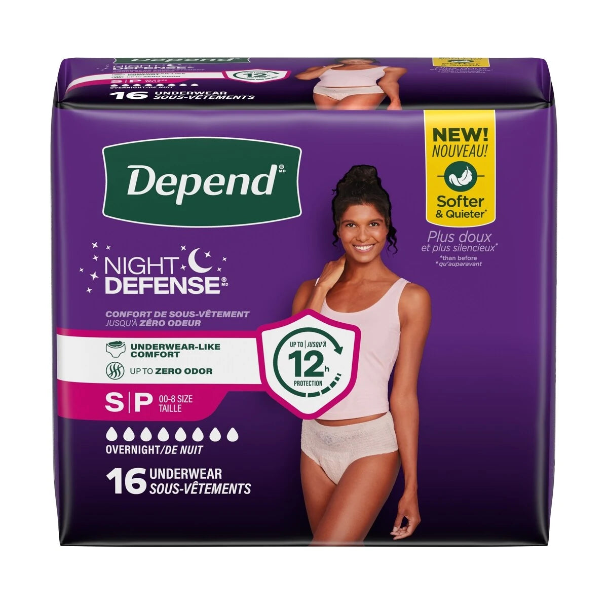 Depend Night Defense Incontinence Underwear for Women, Overnight, Small product detail