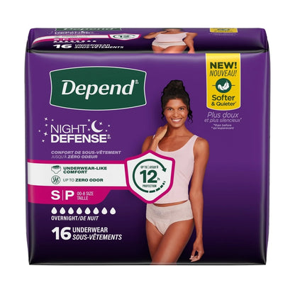 Depend Night Defense Incontinence Underwear for Women, Overnight, Small product detail