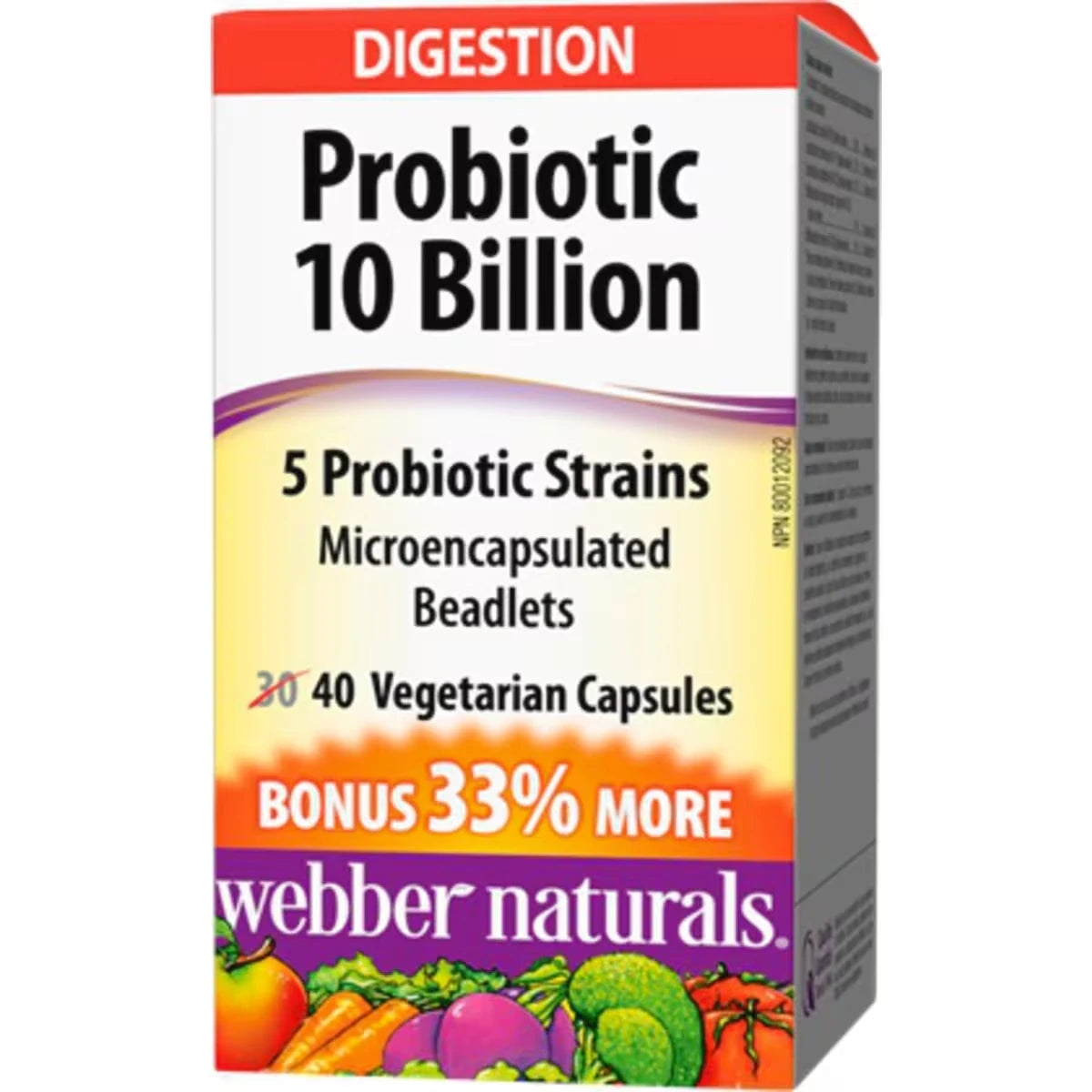 Webber Probiotic 10 Billion front package