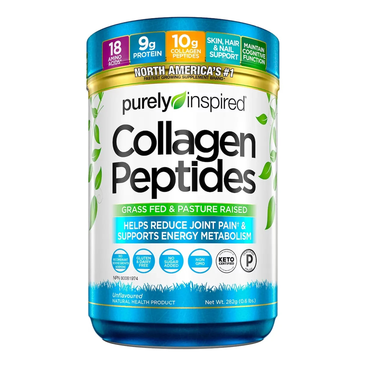 Purely Inspired Collagen Peptides Unflavoured front package
