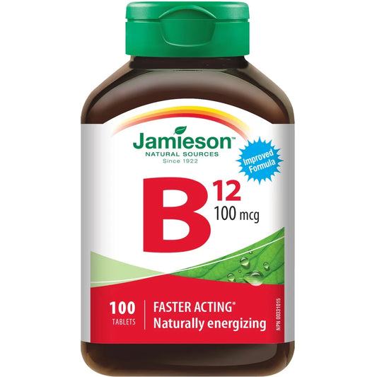 Jamieson Vitamin B12 100 mcg (Methylcobalamin) front package