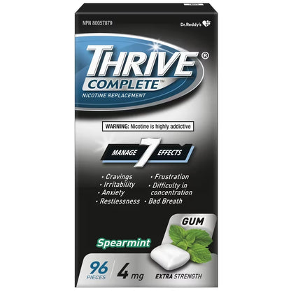Thrive Complete 4mg, Gum, Spearmint front package