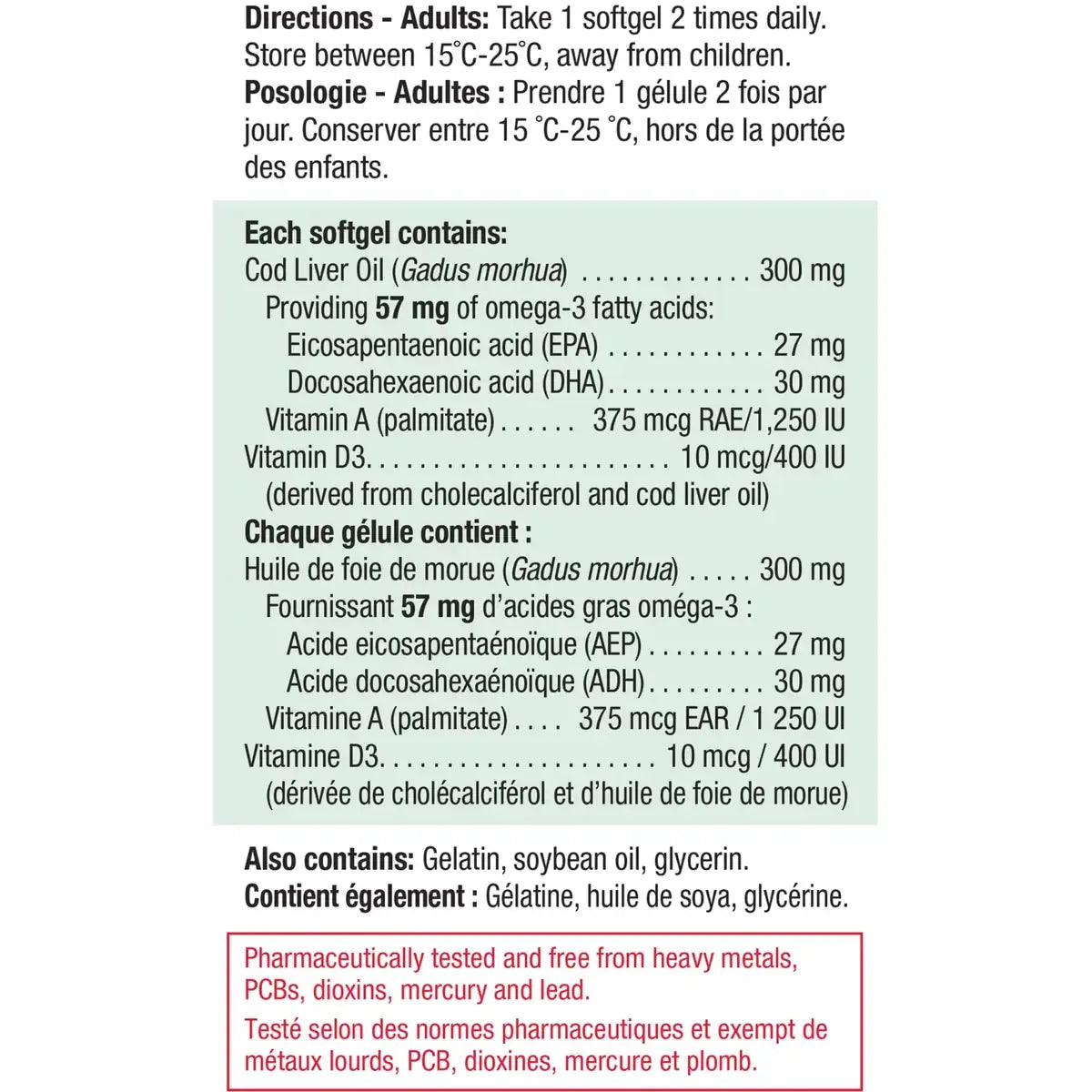 Jamieson Cod Liver Oil Softgels product detail