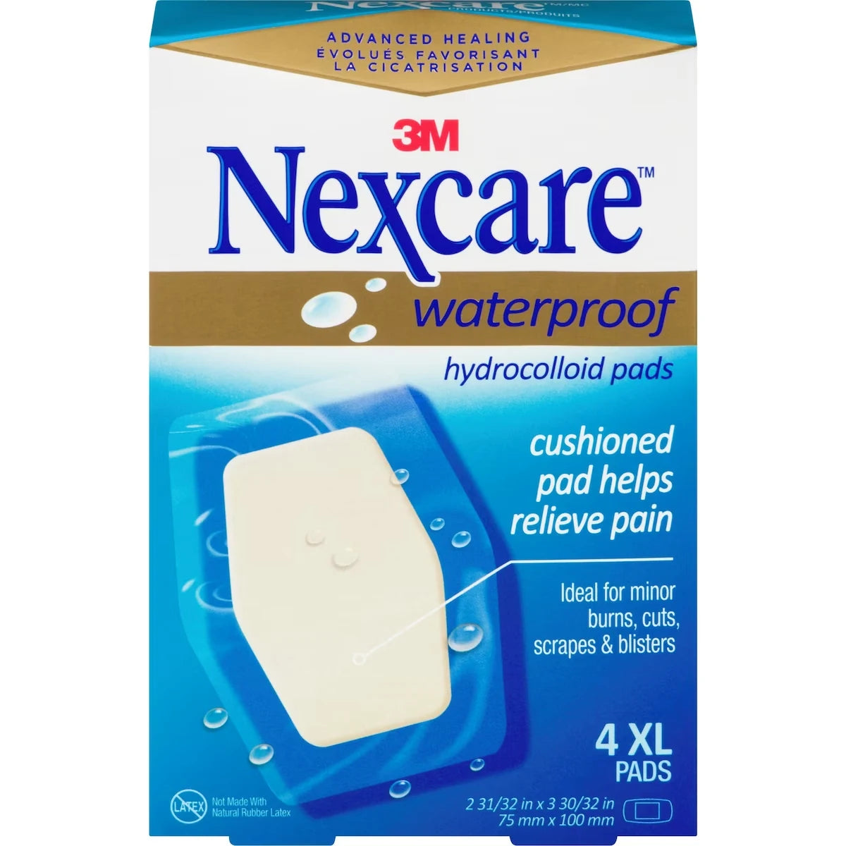 Nexcare Waterproof Hydrocolloid Bandages front package