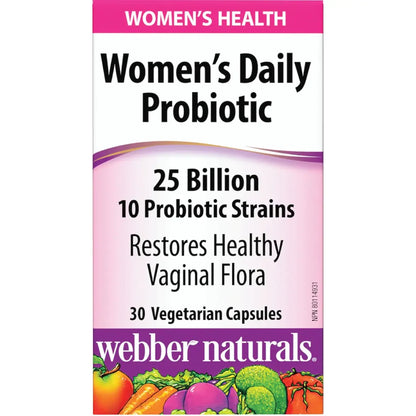 Webber Women’s Daily Probiotic 25 Billion front package