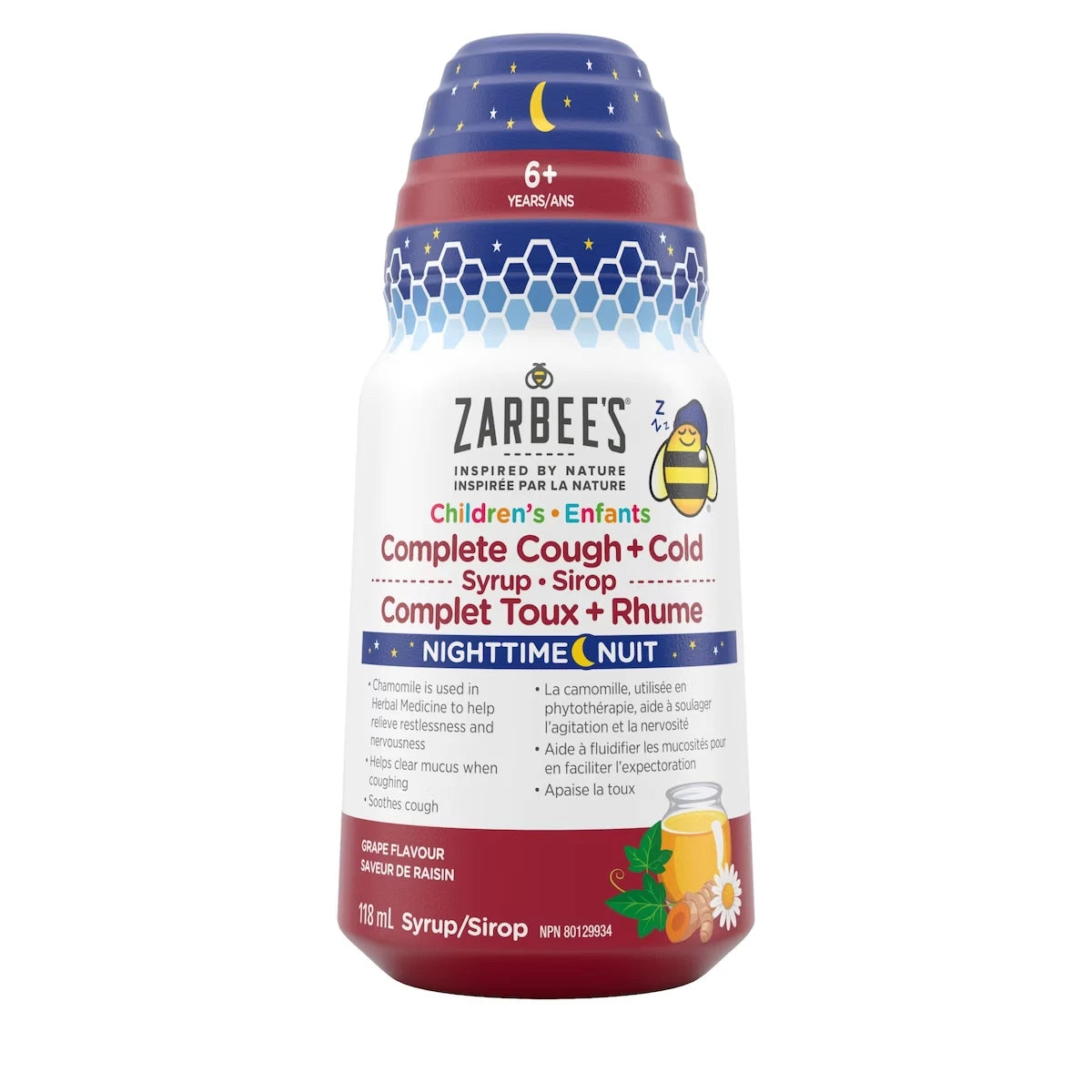 Zarbee's Children's Nighttime Complete Cough + Cold Syrup product image