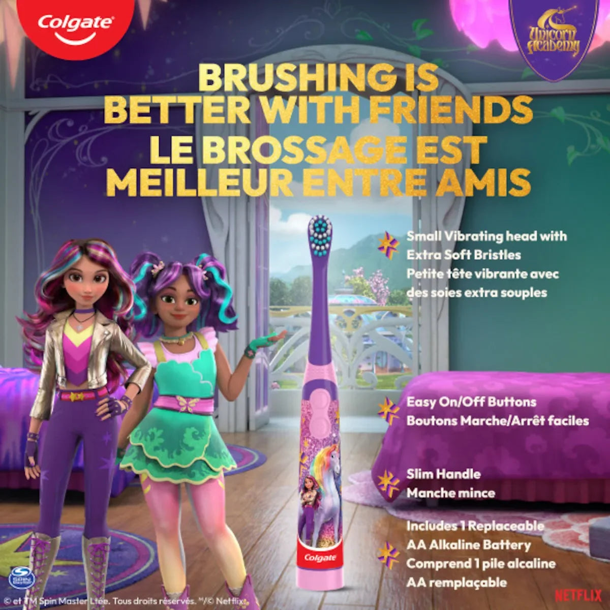 Colgate Unicorn Academy Kids Battery Powered Toothbrush, Extra Soft product detail