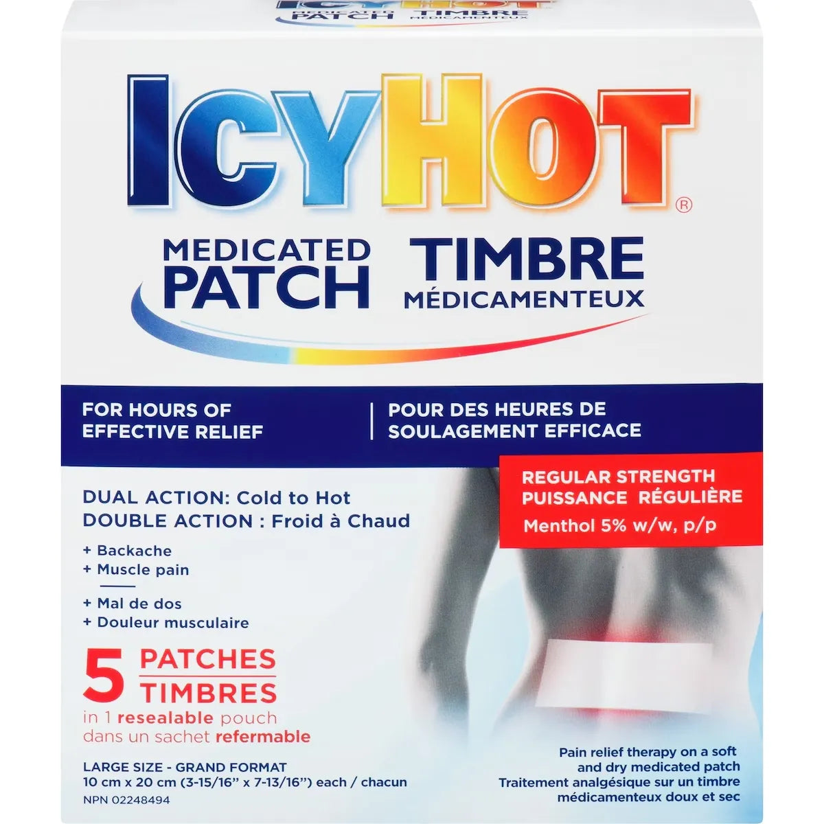 Icy Hot Medicated Patch front package