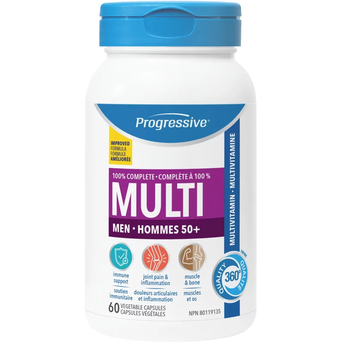 Progressive 100% Complete Multi for Men 50+ front package