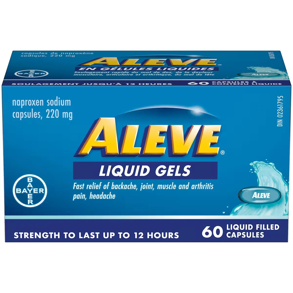 Aleve Liquid Gels 60s view 2