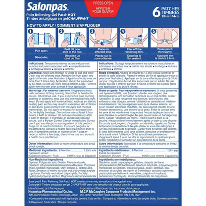 Salon Pas Salonpas Pain Relieving Gel-Patch HOT product detail