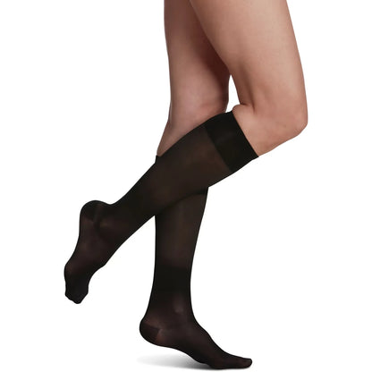 Sigvaris Sheer Fashion Compression Socks, Women, Black - Size B front package