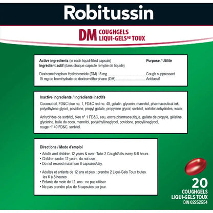 Robitussin DM Coughgels product detail