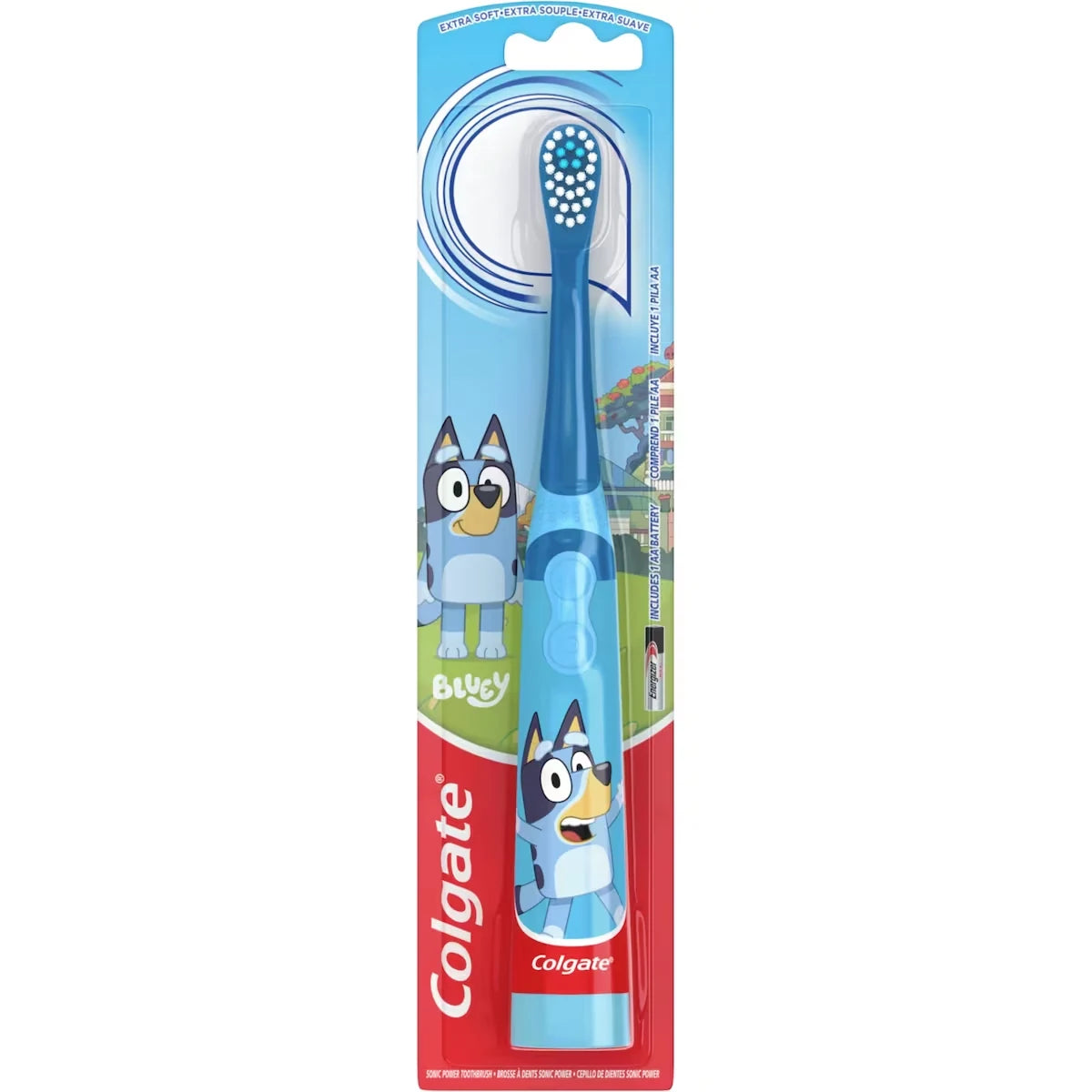 Colgate Kids Battery Toothbrush Extra Soft, Bluey front package