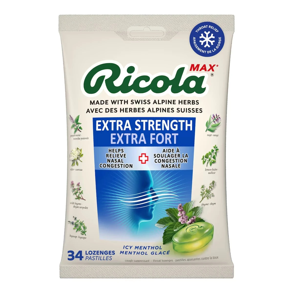 Ricola Extra Strength Icy Menthol Cough Drops product image