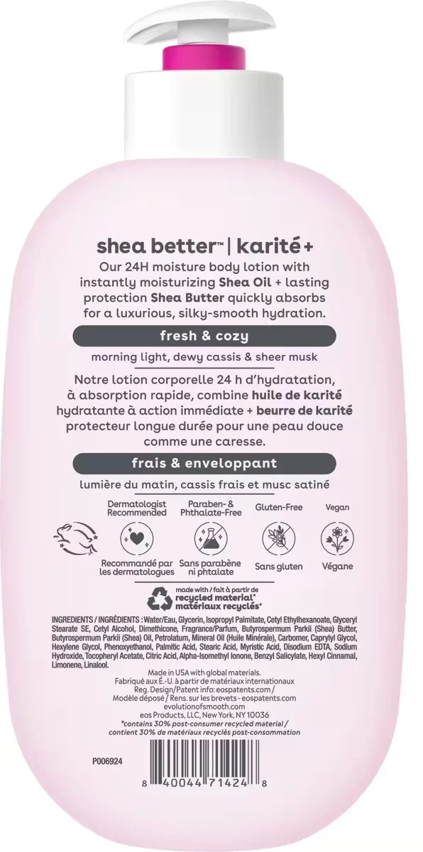 eos Shea Better 24H Moisture Body Lotion, Fresh & Cozy product detail
