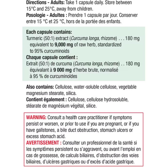 Jamieson Ultra Strength Curcumin Turmeric product detail