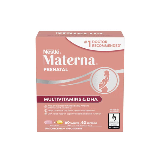 Materna DHA Prenatal Supplement Combo-Pack 60 tablets 60 softgels front package