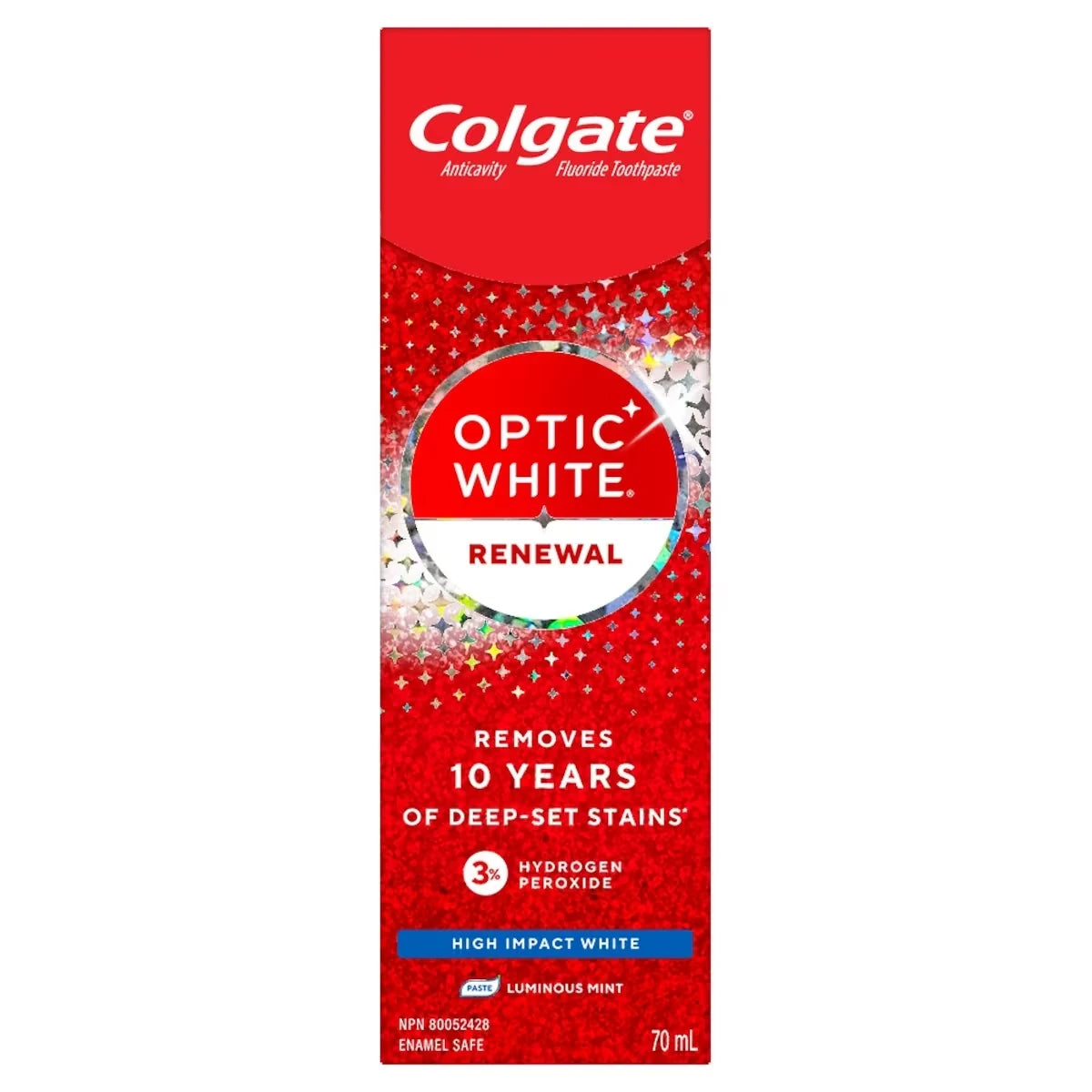 Colgate Optic White Renewal High Impact White Teeth Whitening Toothpaste 70 mL product image