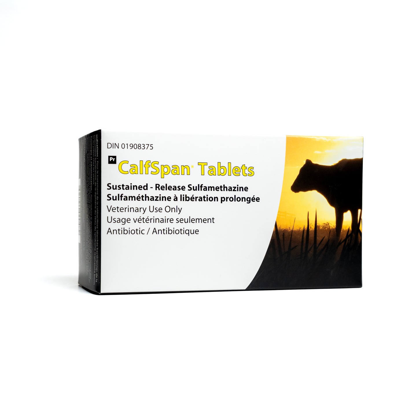 Calfspan While the Gray Layer Provides A Slow - Release Form of the Same Drug. Box of 50 Tablet