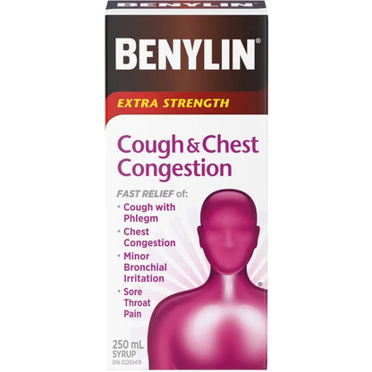 Benylin Extra Strength Cough & Chest Congestion Relief Syrup front package