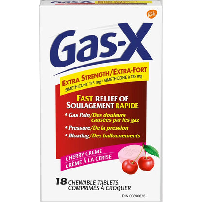 Gas-X Extra Strength, 18 units, Bite-Me Cherry front package