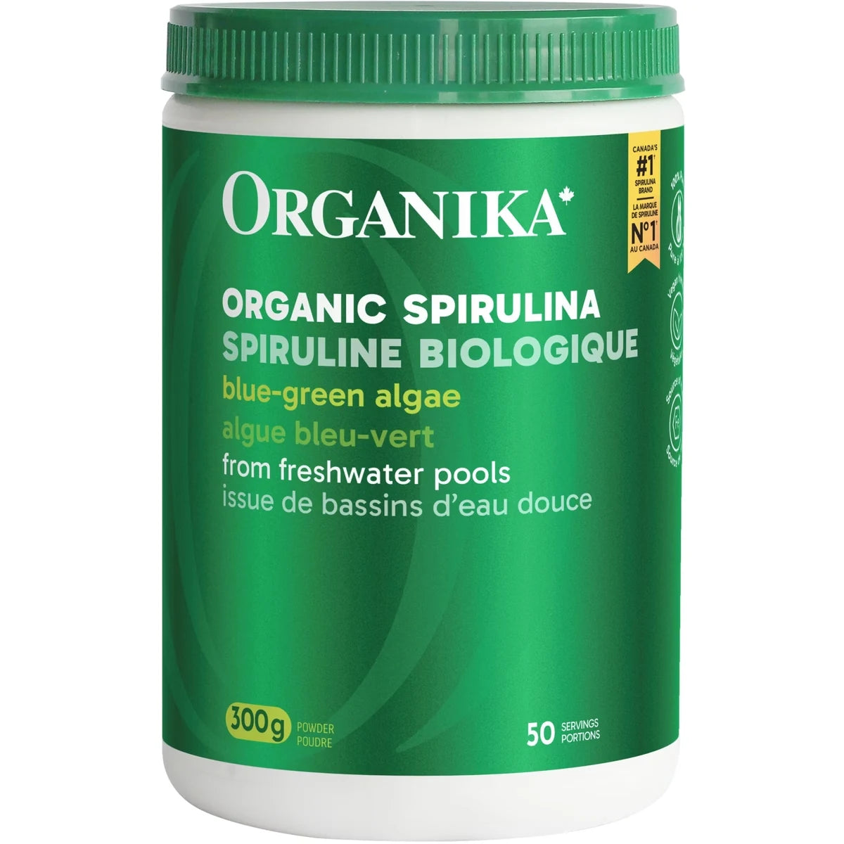 Organika Spirulina Organic Powder front package