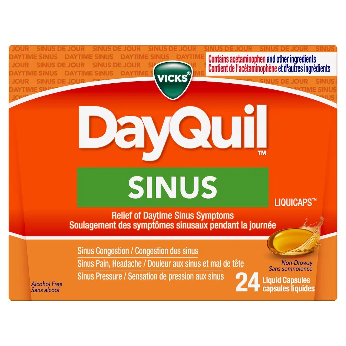 Vicks DayQuil Sinus Liquid Capsules, 24 Count product image