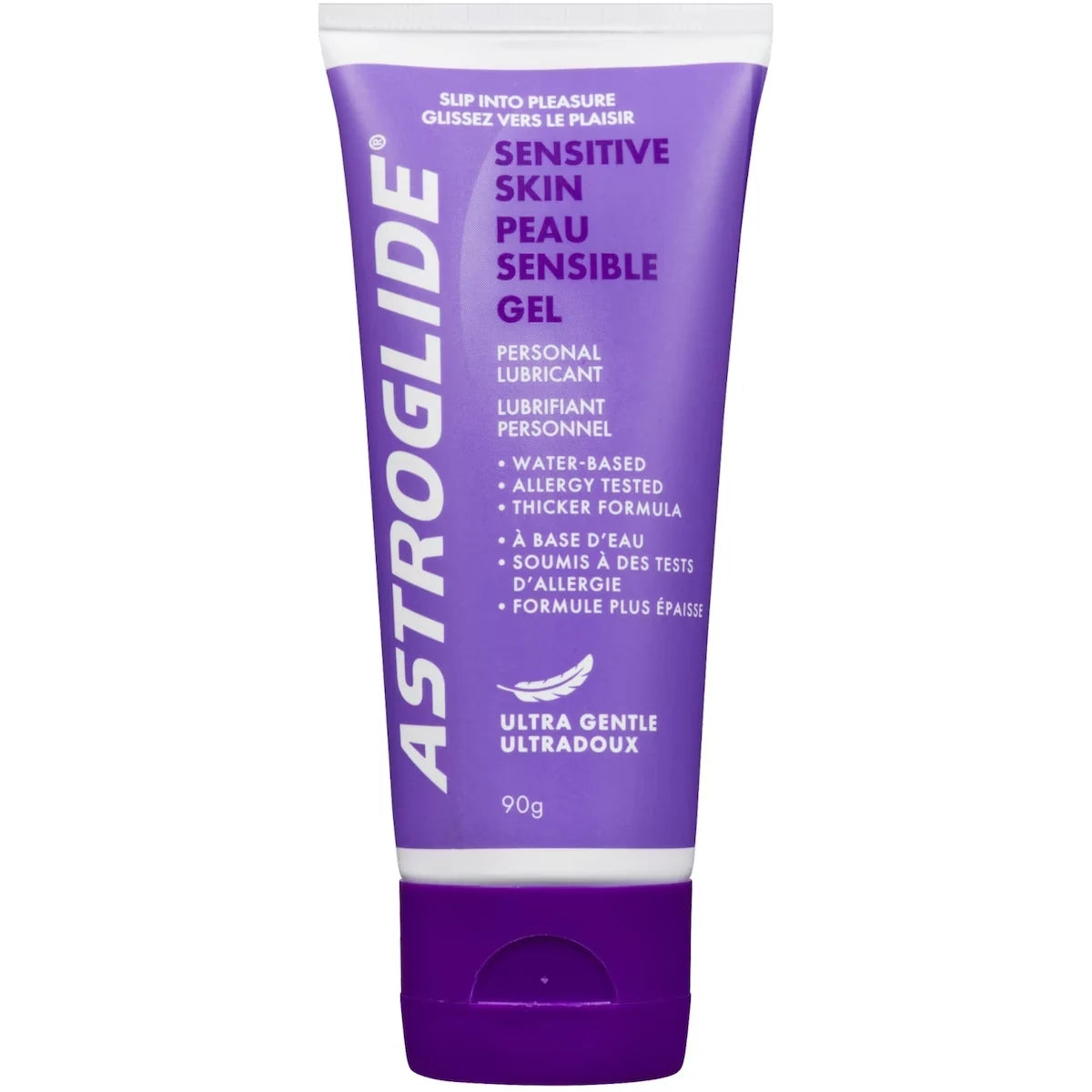 Astroglide Sensitive Skin Gel Personal Lubricant front package