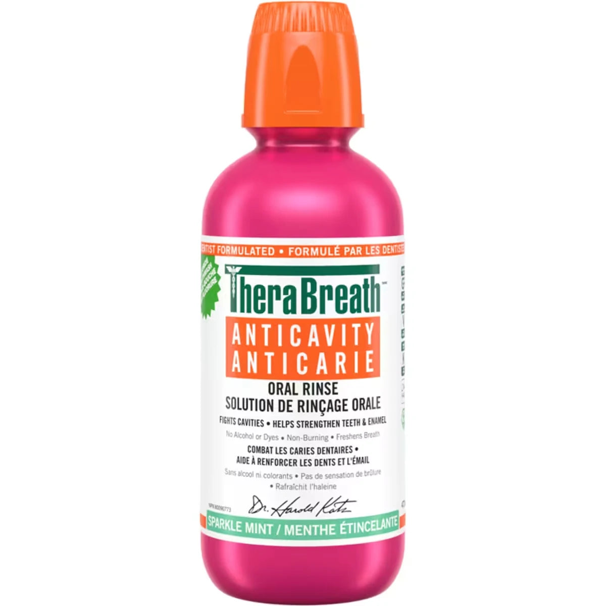TheraBreath Anticavity Sparkle Mint Oral Rinse front package