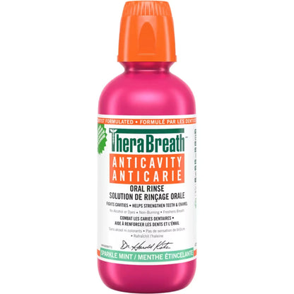 TheraBreath Anticavity Sparkle Mint Oral Rinse front package