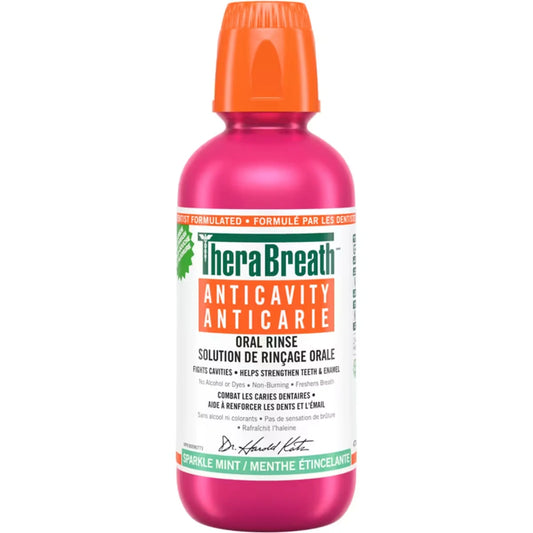 TheraBreath Anticavity Sparkle Mint Oral Rinse front package