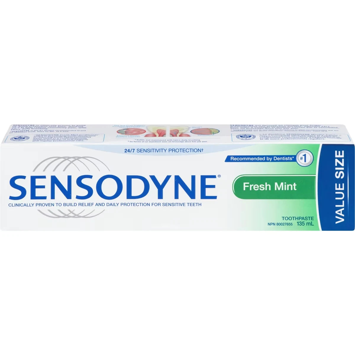 Sensodyne Daily Sensitivity Toothpaste Fresh Mint 135ml front package