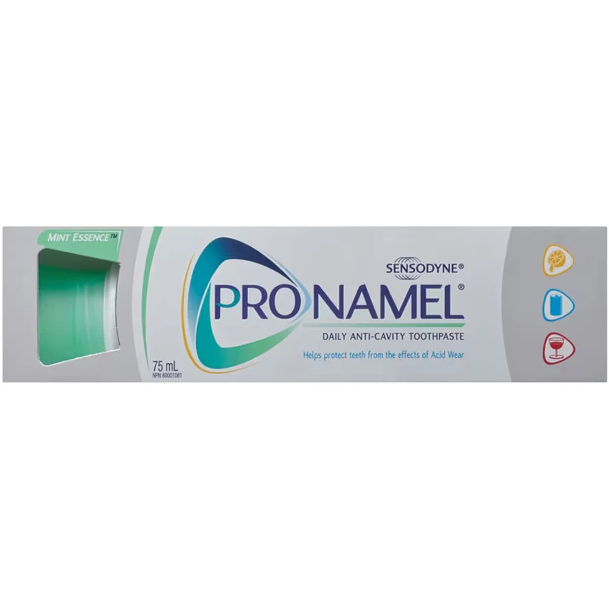 Sensodyne Pronamel Daily Anti-Cavity Toothpaste, Mint Essence front package