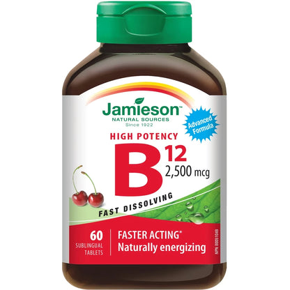 Jamieson Vitamin B12 2,500 mcg (Methylcobalamin) front package