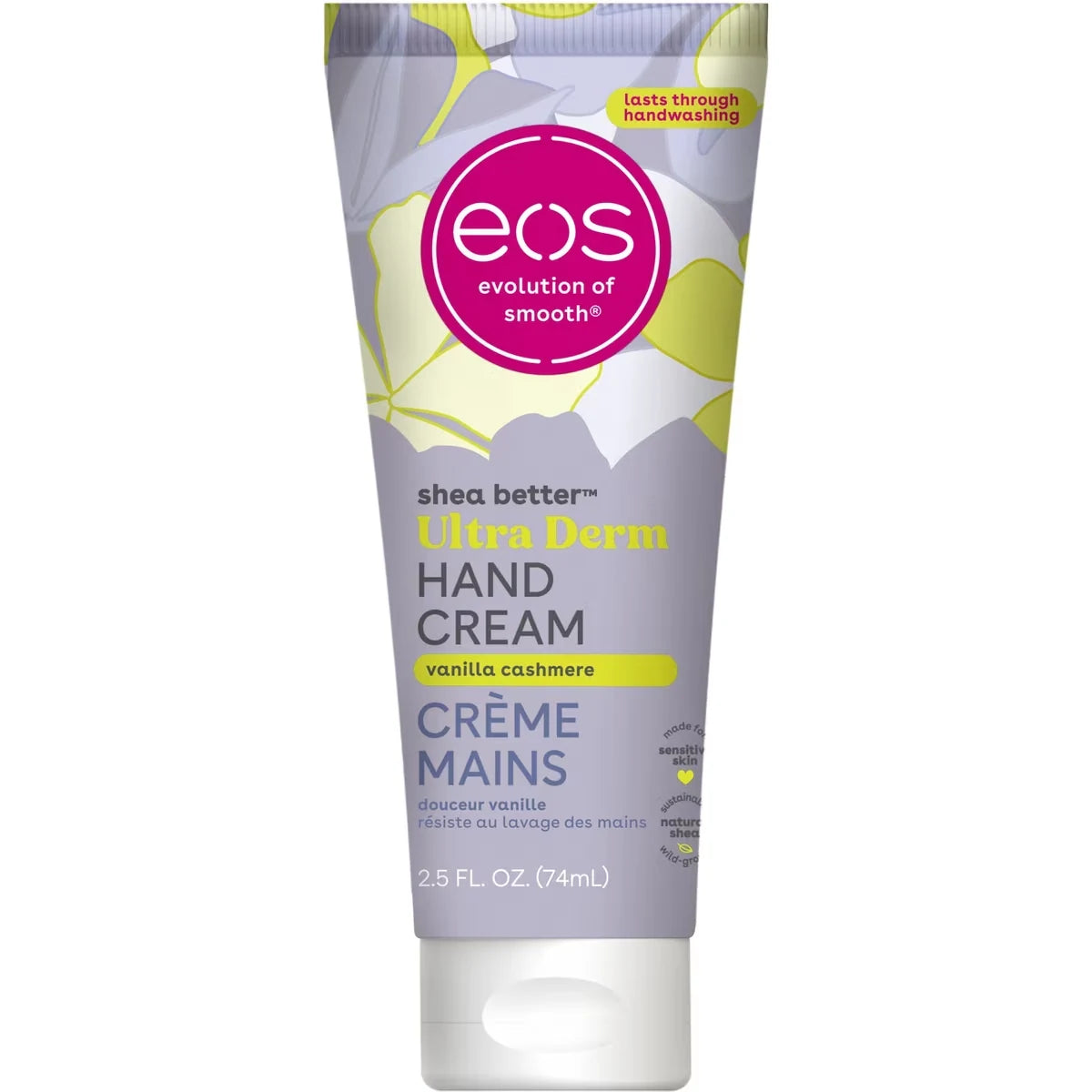 eos Shea BetterTM Hand Cream Vanilla Cashmere front package
