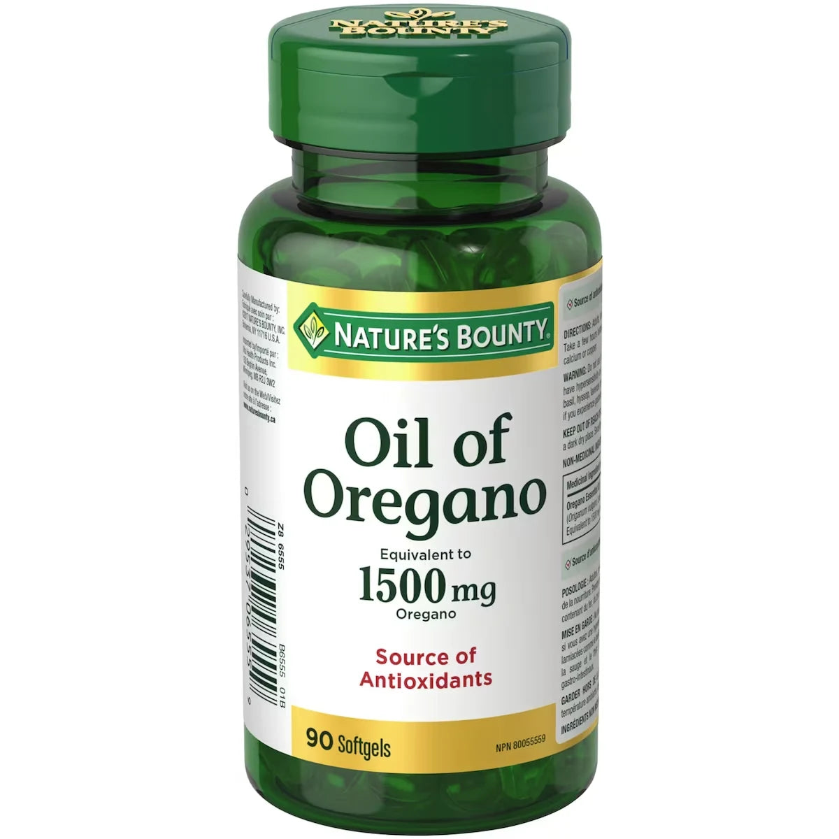 Natures Bounty Oil of Oregano Supplement front package