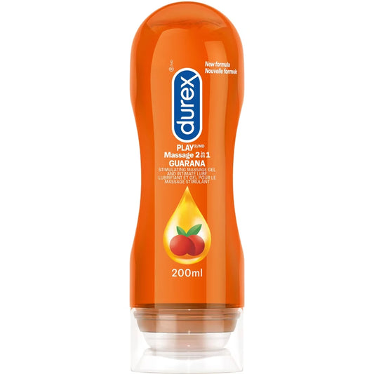 Durex Play 2-in-1 Massage Gel and Intimate Lubricant with Guarana Extract front package