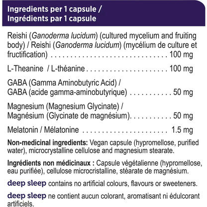 Genuine Health Deep Sleep with Reishi Mushroom, Vegan, Gluten Free, Soy Free, Non GMO, 60 Count Capsules product detail