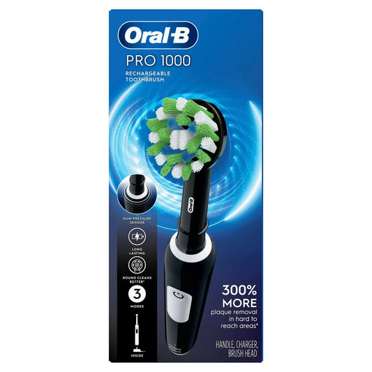 Oral B 1000 CrossAction Electric Toothbrush, Black, Powered by Braun product image