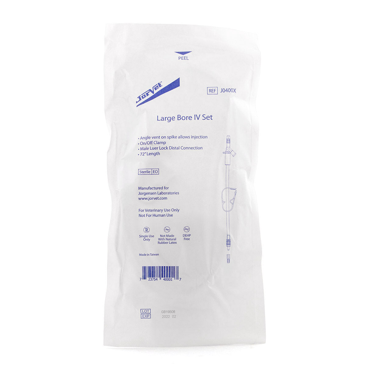 IV Set Large Bore for Farm Animals (72 in) 1 Unit Luer Lock - additional product view 2