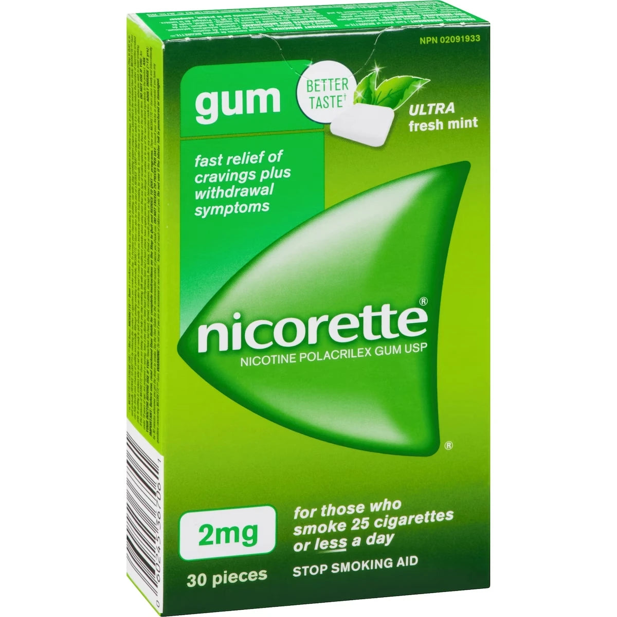 Nicorette Nicotine Gum, 2 mg, Ultra Fresh Mint product detail