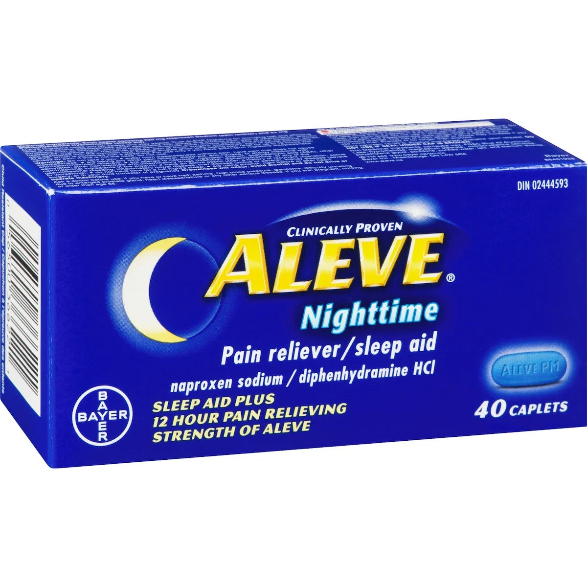 Aleve Nighttime, Pain Reliever And Sleep Aid, Naproxen Sodium, 40 Caplets product detail